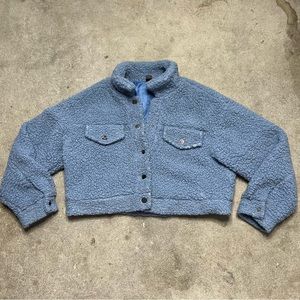 Blue Sherpa Cropped Jacket 💙✨